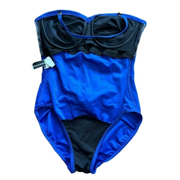Miraclesuit Blue Camilla Shapewear One Piece Swimsuit Ruched Ruffle Front Size 8 - Picture 12 of 16